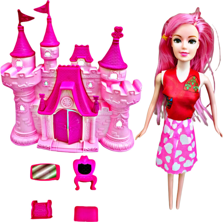 Ruhani Toys Gift Gallery Unicorn Castle Dollhouse Furniture Set