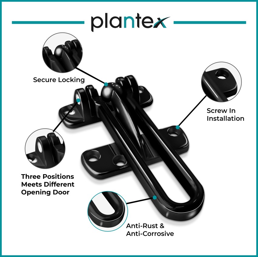 Plantex Heavy Duty Swing Bar Lock/Door Safety Guard with High
