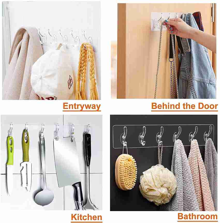 AMMEDARSHAN Self Adhesive No Drilling Wall Mounted Sticky Hooks with 5 Hooks for Kitchen Door Hanger Price in India Buy AMMEDARSHAN Self Adhesive No Drilling Wall Mounted Sticky Hooks with 5