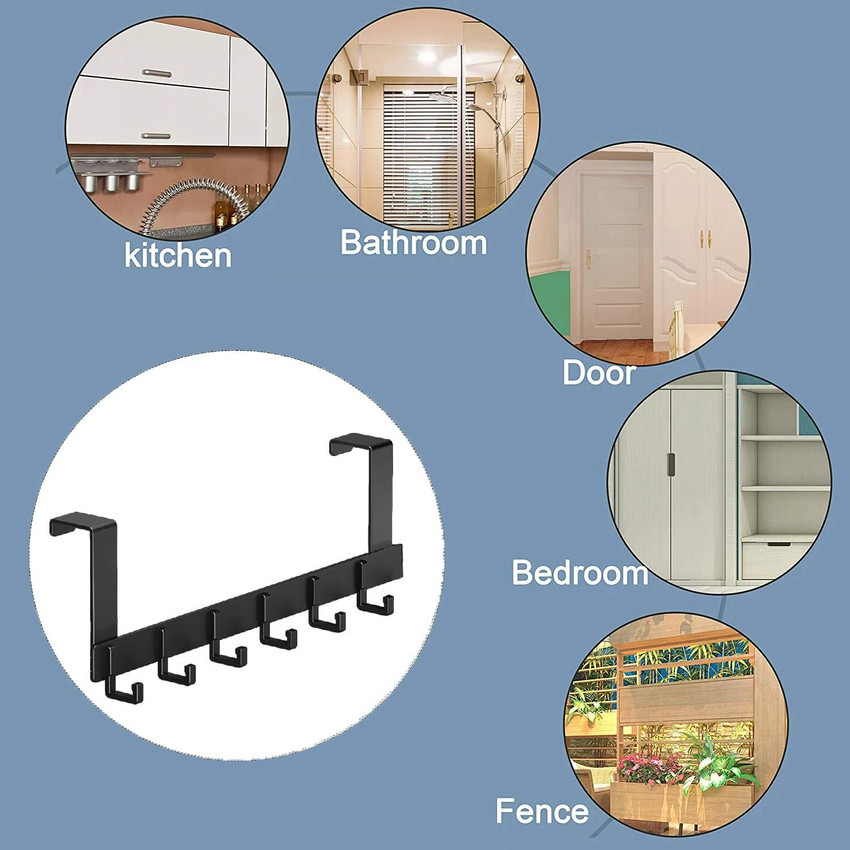 SYGA Hook Behind The Door Free Punching Hook Hanger 6 Hooks Long Black Door Hanger Price in India Buy SYGA Hook Behind The Door Free Punching Hook Hanger 6 Hooks Long Black Door Hanger online