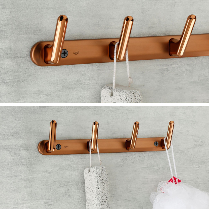 LAPO 4 Pin Hooks Door Hanger Hooks for Hanging Clothes and Keys Rose Gold Pack of 2 Door Hanger Price in India Buy LAPO 4 Pin Hooks Door Hanger Hooks for Hanging Clothes and Keys Rose