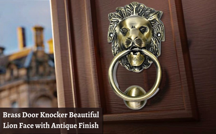 H&T PRODUCTS Lion Door Knocker (Antique Brass,Pack Of 1) Brass Door Knocker  Price in India - Buy H&T PRODUCTS Lion Door Knocker (Antique Brass,Pack Of  1) Brass Door Knocker online at