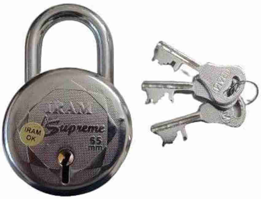 B K Jagan and Co Iram Padlock Lock Hardened 3 Keys Tala Chabbi