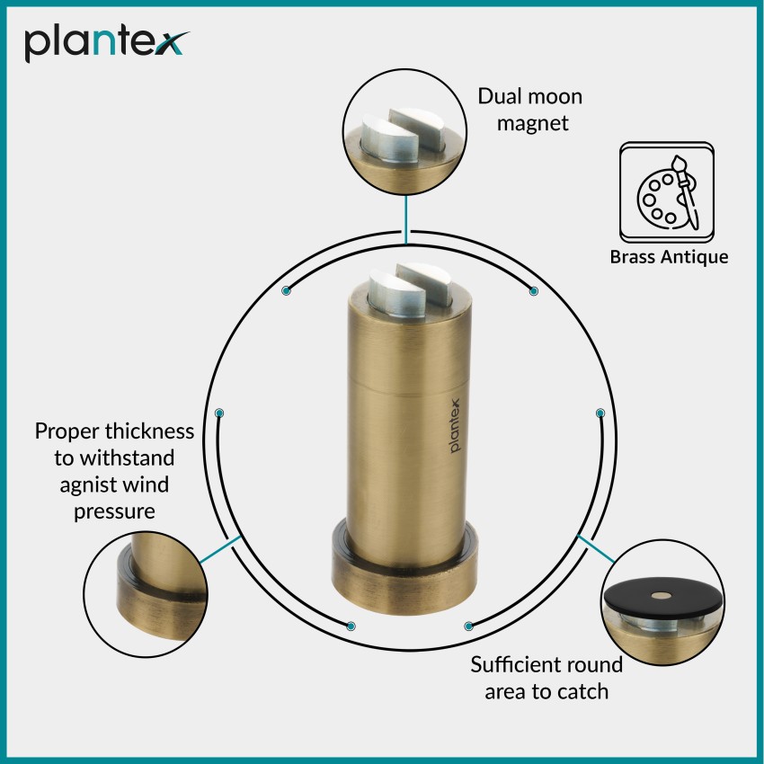 Plantex Stainless Steel 3 inch Round Door Magnet/Door Stopper/Catcher for  All Door Type (APS-1117-Brass Antique) Wall Mounted Door Stopper Price in  India - Buy Plantex Stainless Steel 3 inch Round Door Magnet/Door