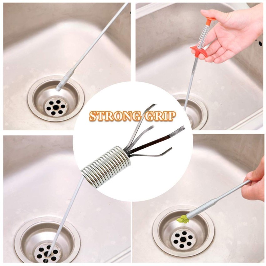 Flexible Sewer Dredger Sink Drain Cleaner Sticks With Four Claw