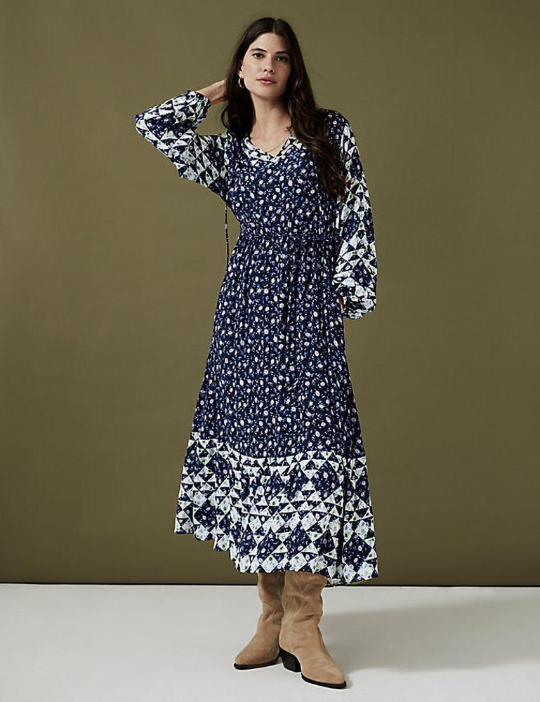 Marks and spencer navy dress hotsell