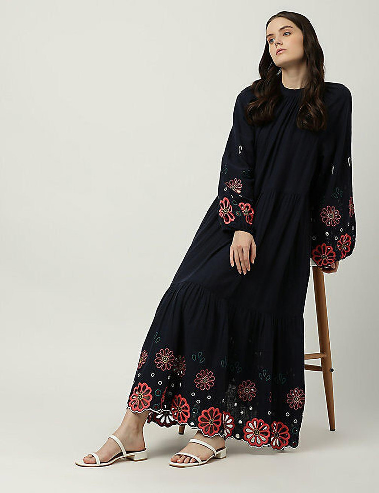 MARKS SPENCER Women Maxi Blue Dress Buy MARKS SPENCER Women Maxi Blue Dress Online at Best Prices in India Flipkart