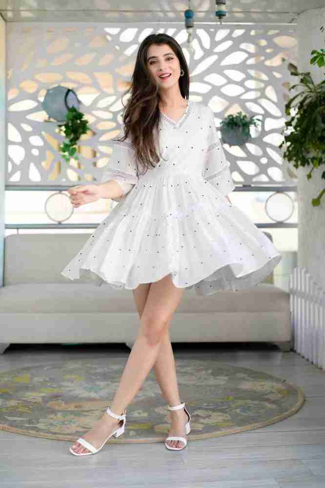 Beautiful white frock new arrivals