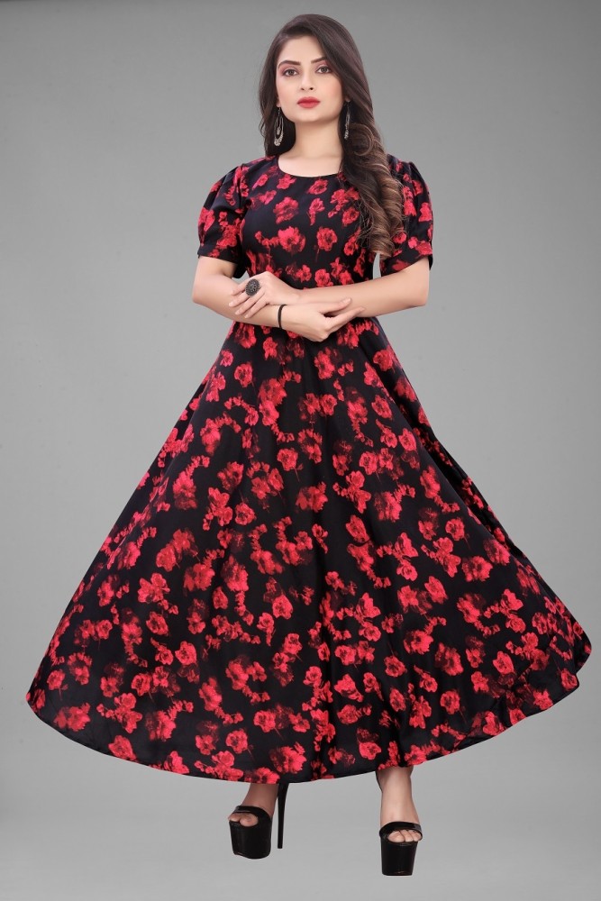 Black and red dress clearance design