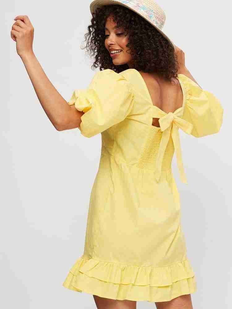 DOROTHY PERKINS Women A line Yellow Dress Buy DOROTHY PERKINS Women A line Yellow Dress Online at Best Prices in India Flipkart