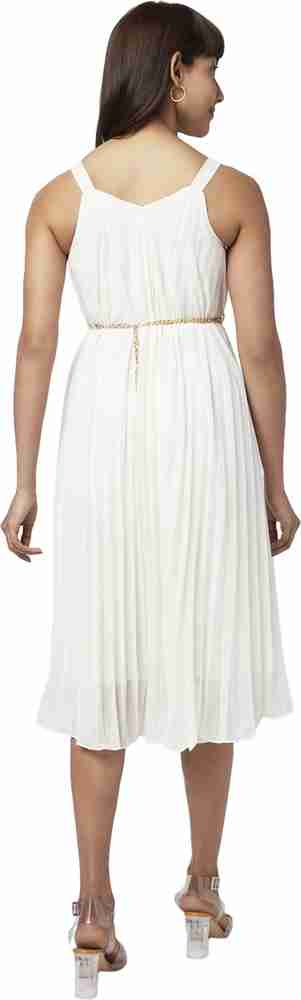 Honey By Pantaloons Women Fit and Flare White Dress Buy Honey By