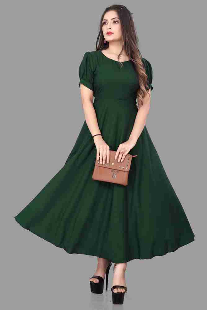 Green colour frock design store