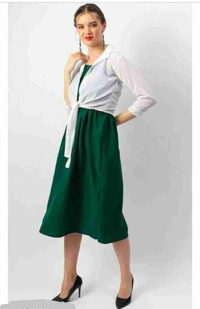 KIRMANI Women Gown Dark Green White Dress Buy KIRMANI Women Gown Dark Green White Dress Online at Best Prices in India Flipkart