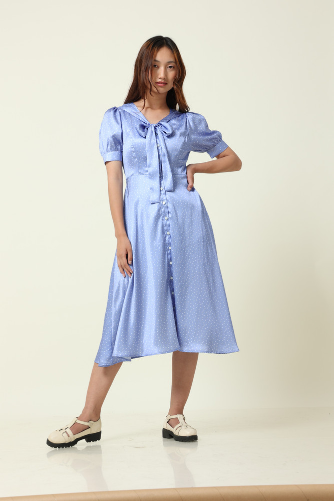 Agassi Sanai Women A line Blue Dress Buy Agassi Sanai Women