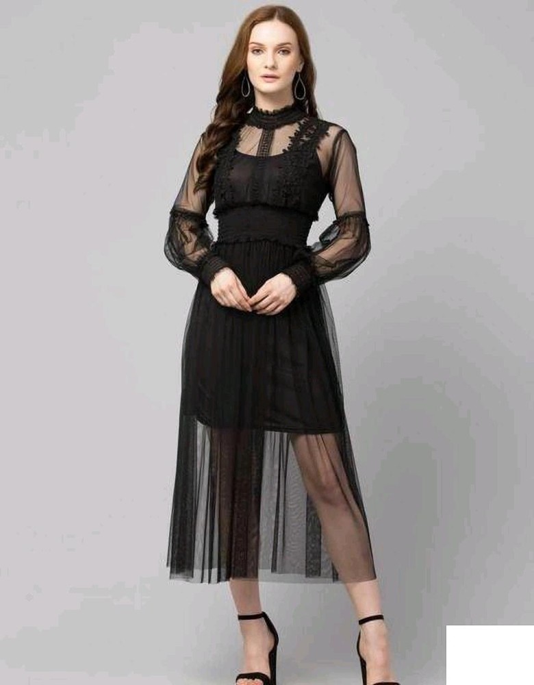 Buy Women Black Lace A-Line Skirt Online at Sassafras