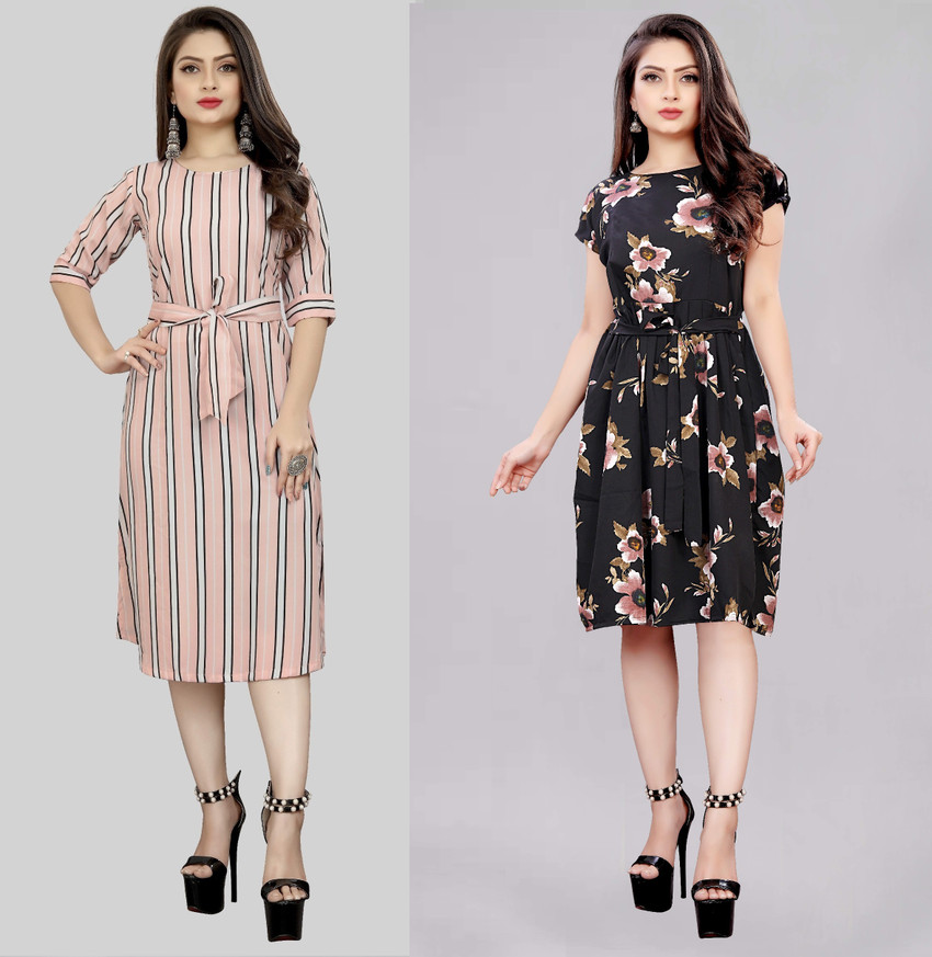 Modli 20 Fashion Women Fit and Flare Multicolor Dress Buy Modli
