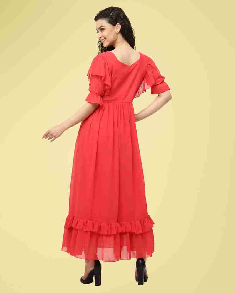h and m red dress