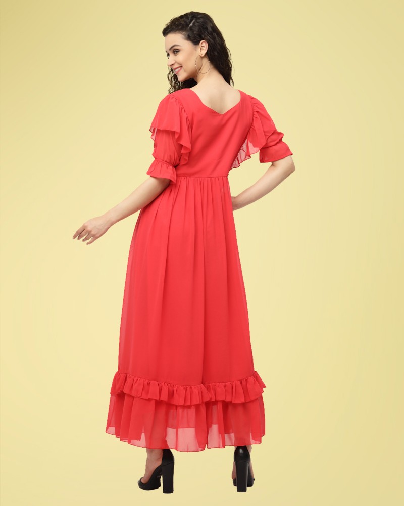 H and outlet m red dress