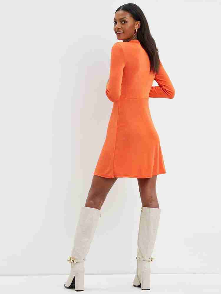 DOROTHY PERKINS Women Fit and Flare Orange Dress Buy DOROTHY PERKINS Women Fit and Flare Orange Dress Online at Best Prices in India Flipkart