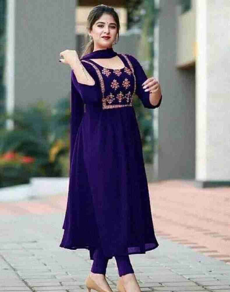 Anika Women A line Blue Dress Buy Anika Women A line Blue Dress