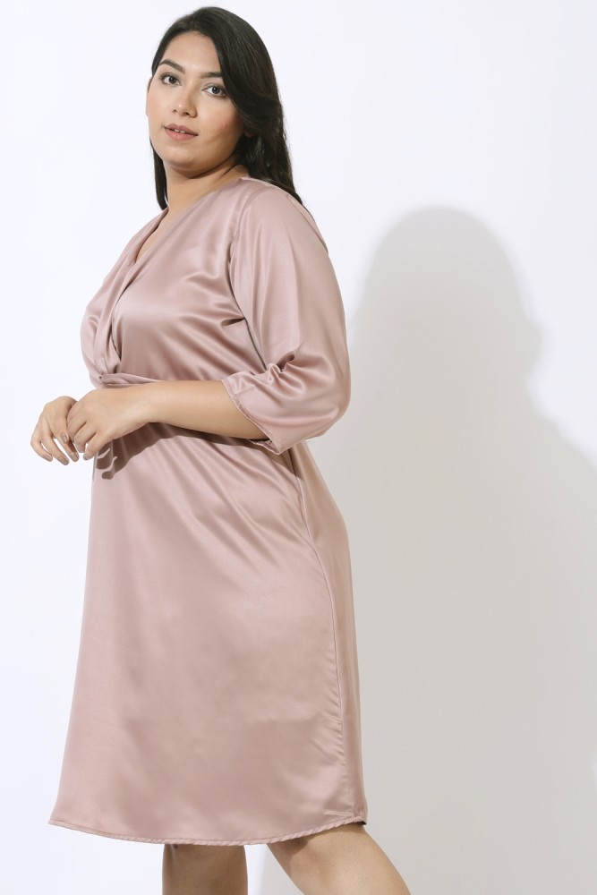 Amydus Women Maxi Pink Dress - Flipkart