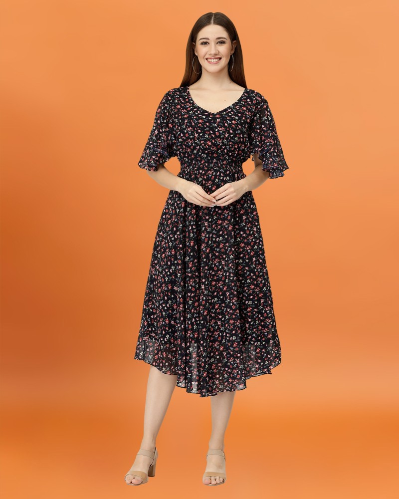 Flipkart midi dress best sale