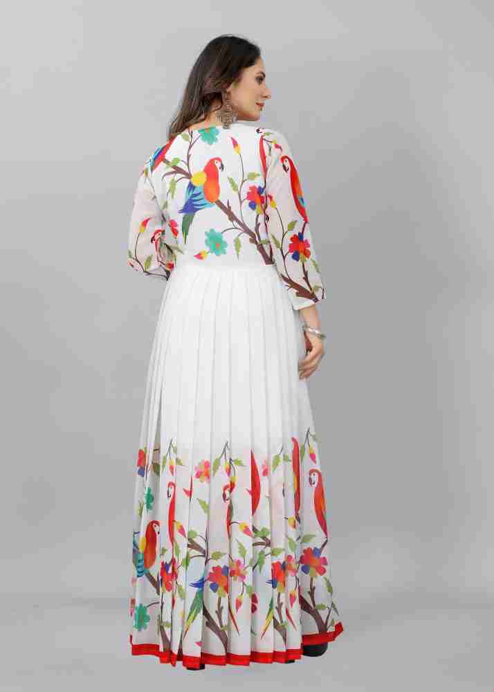 LookGold Women Gown White Dress - Buy LookGold Women Gown White Dress  Online at Best Prices in India