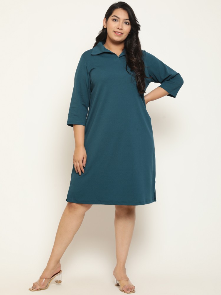 Amydus Women A-line Blue Dress - Buy Amydus Women A-line Blue Dress Online  at Best Prices in India