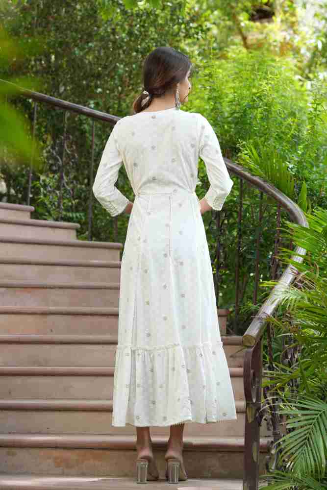 Juniper Women A-line White Dress - Buy Juniper Women A-line White