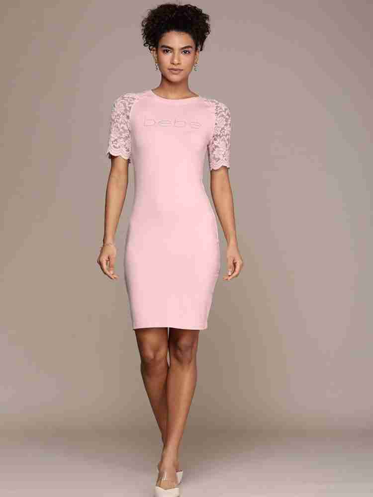 bebe Women Bodycon Pink Dress - Buy bebe Women Bodycon Pink Dress