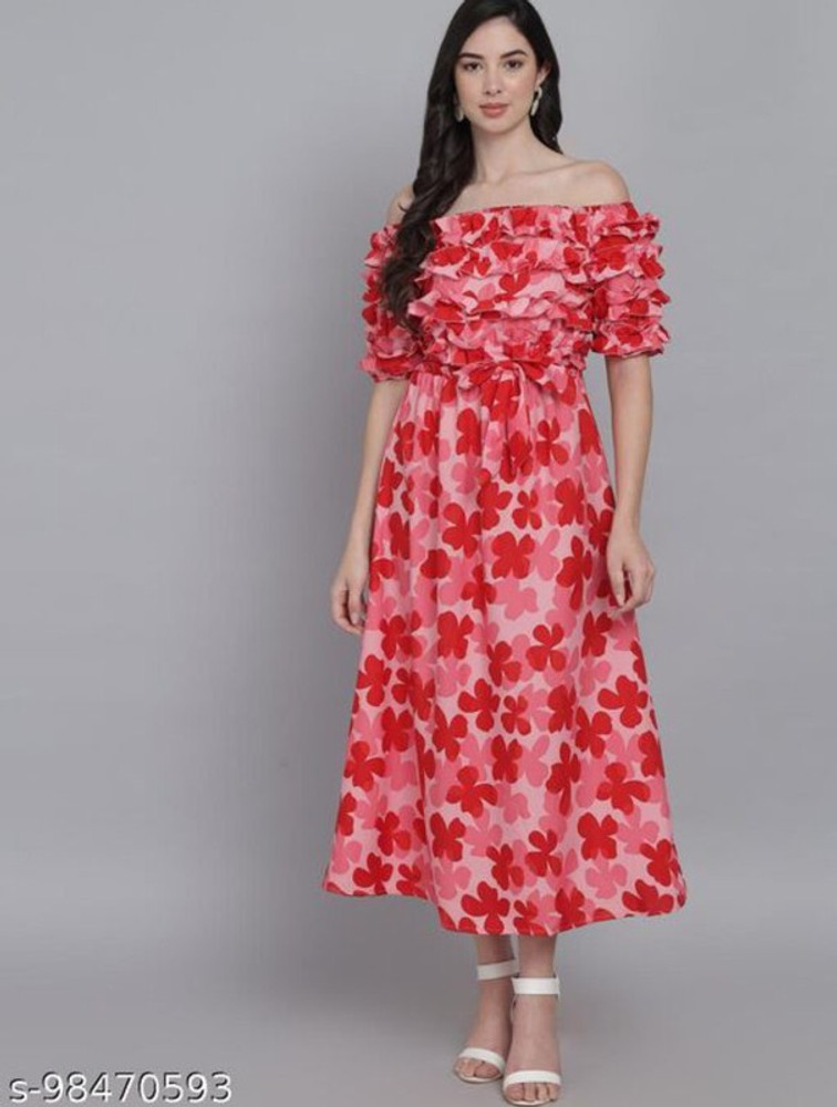 Flipkart off shoulder dress 2025