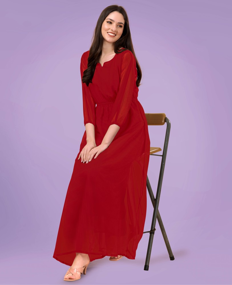 Flipkart discount red gown