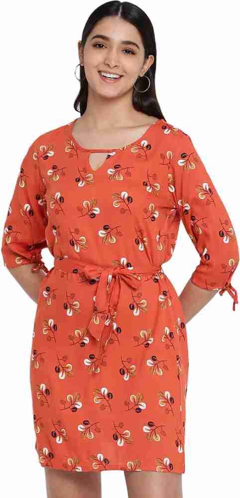 Aditya Birla abof Women Sheath Orange Dress Buy Aditya Birla abof Women Sheath Orange Dress Online at Best Prices in India Flipkart