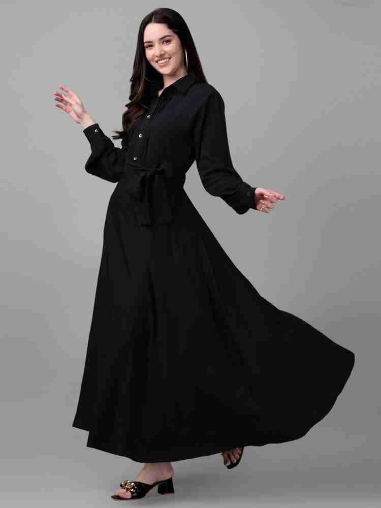 TANSKIN Women Maxi Black Dress - Buy TANSKIN Women Maxi Black  