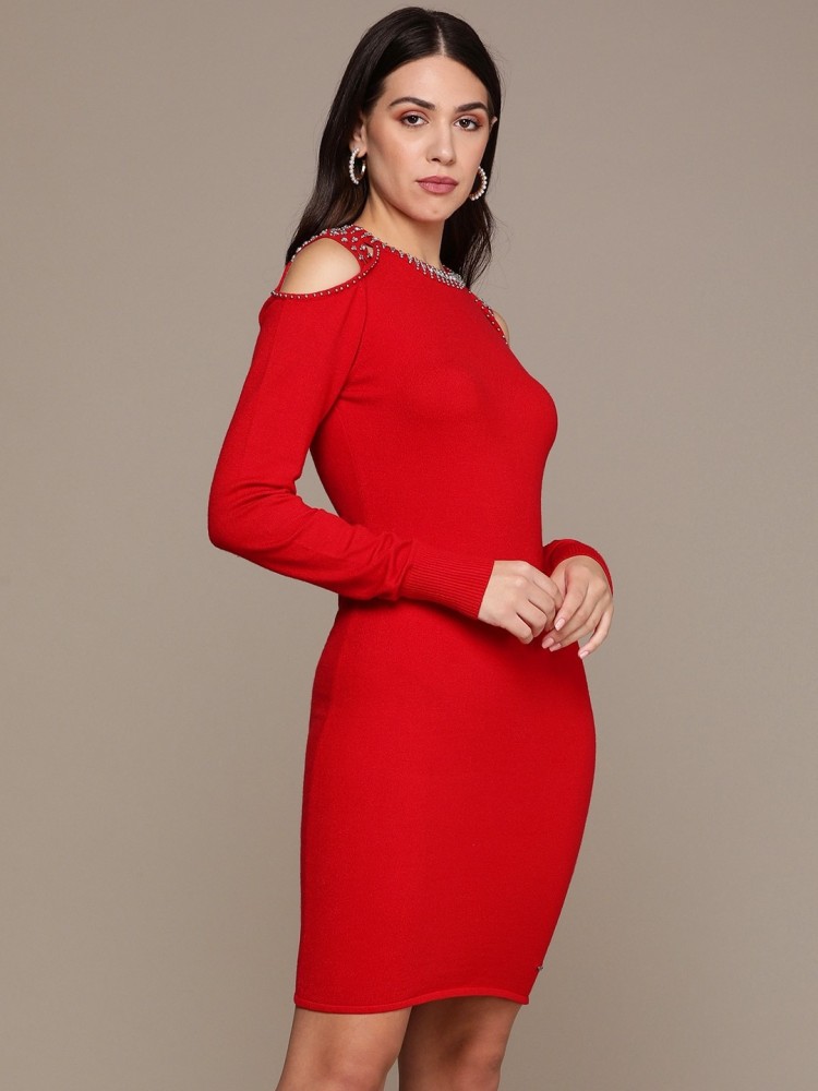 Bebe red bodycon dress best sale