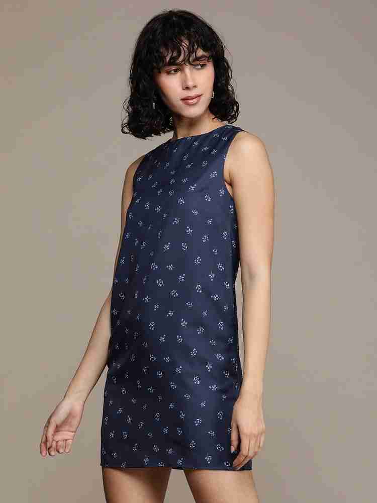 French Connection Women Sheath Blue Dark Blue Dress Buy French Connection Women Sheath Blue Dark Blue Dress Online at Best Prices in India Flipkart