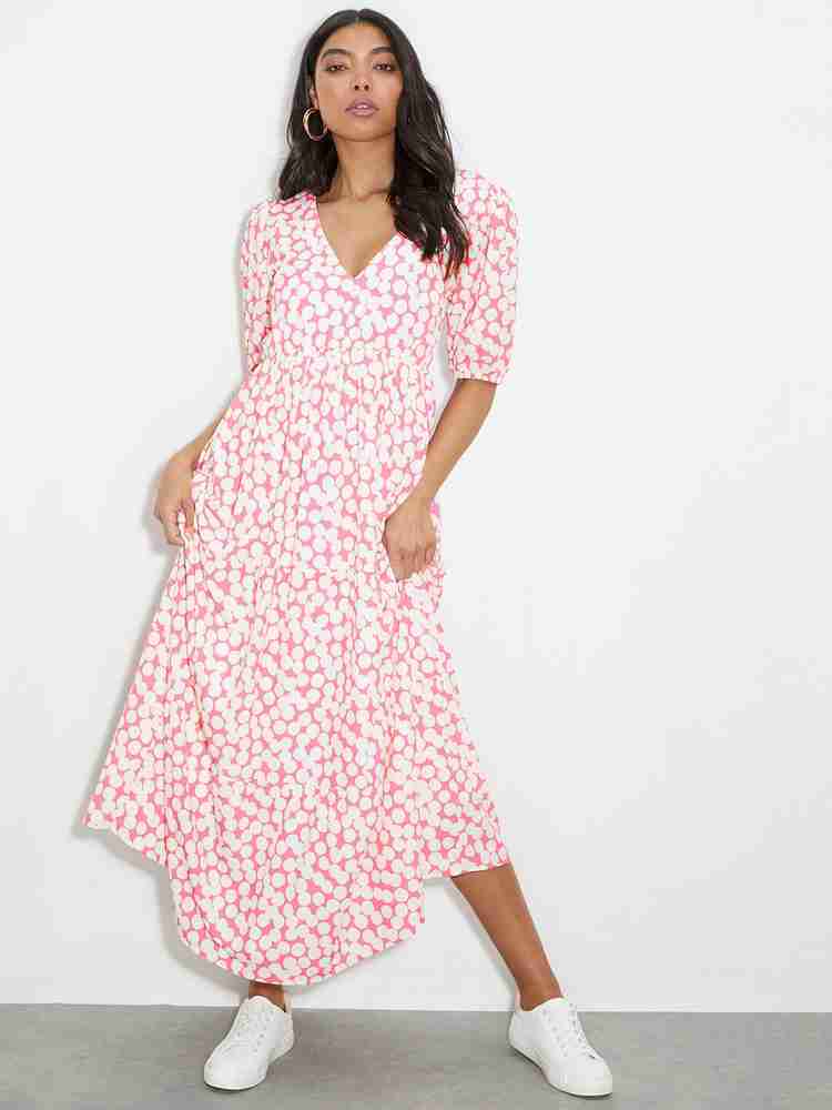 DOROTHY PERKINS Women Maxi Pink White Dress Buy DOROTHY PERKINS Women Maxi Pink White Dress Online at Best Prices in India Flipkart
