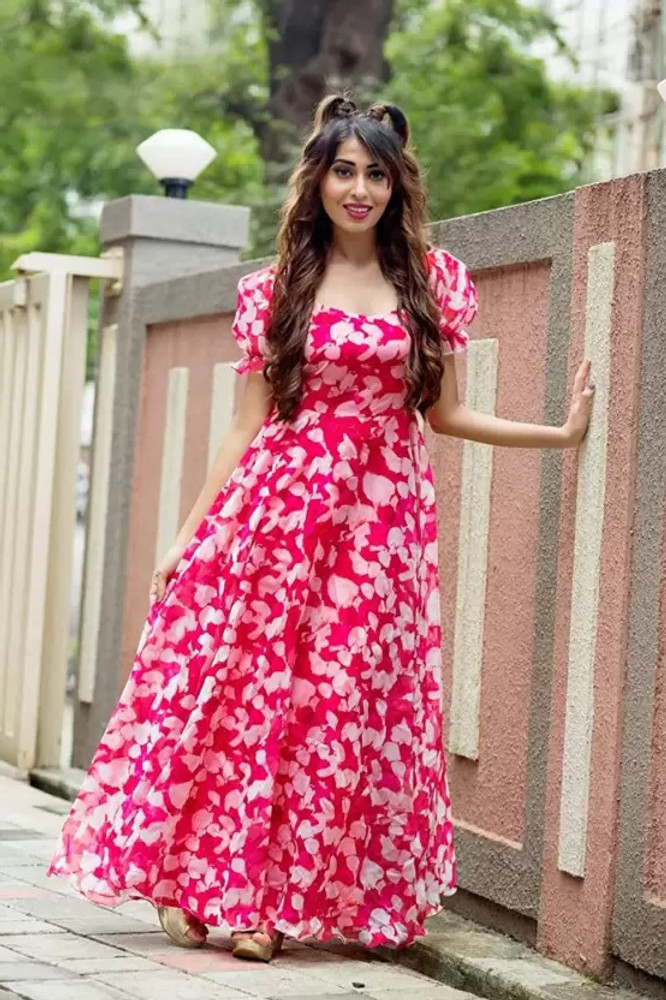 Glolick Women Fit and Flare Pink Dress Buy Glolick Women Fit and