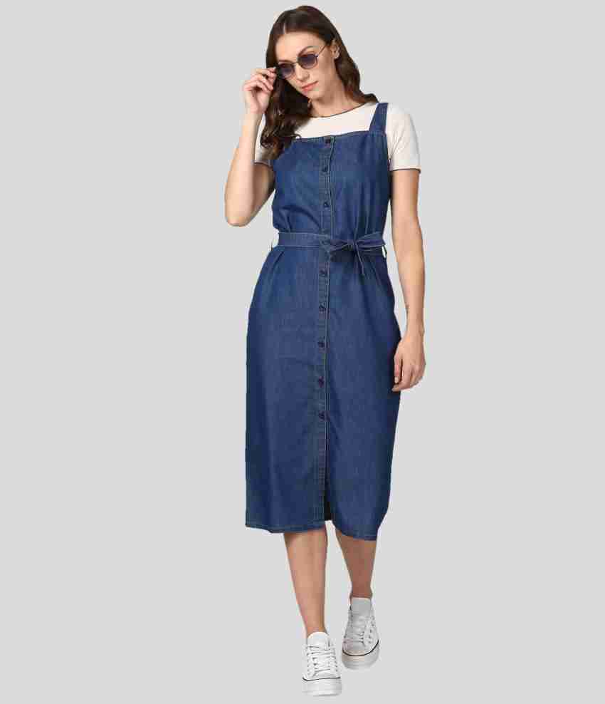 STYLESTONE Women Pinafore Dark Blue Dress Buy STYLESTONE Women Pinafore Dark Blue Dress Online at Best Prices in India Flipkart