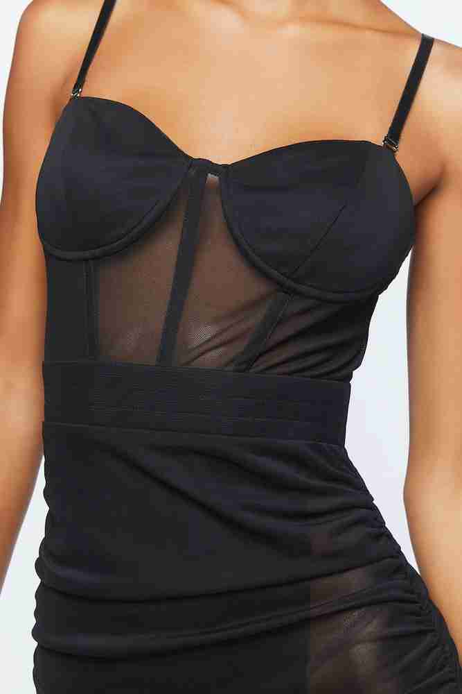 FOREVER 21 Women A line Black Dress Buy FOREVER 21 Women A line