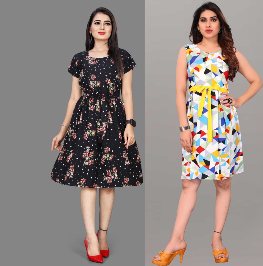 Khushi Fab Women A line Multicolor Dress Buy Khushi Fab Women A line Multicolor Dress Online at Best Prices in India Flipkart