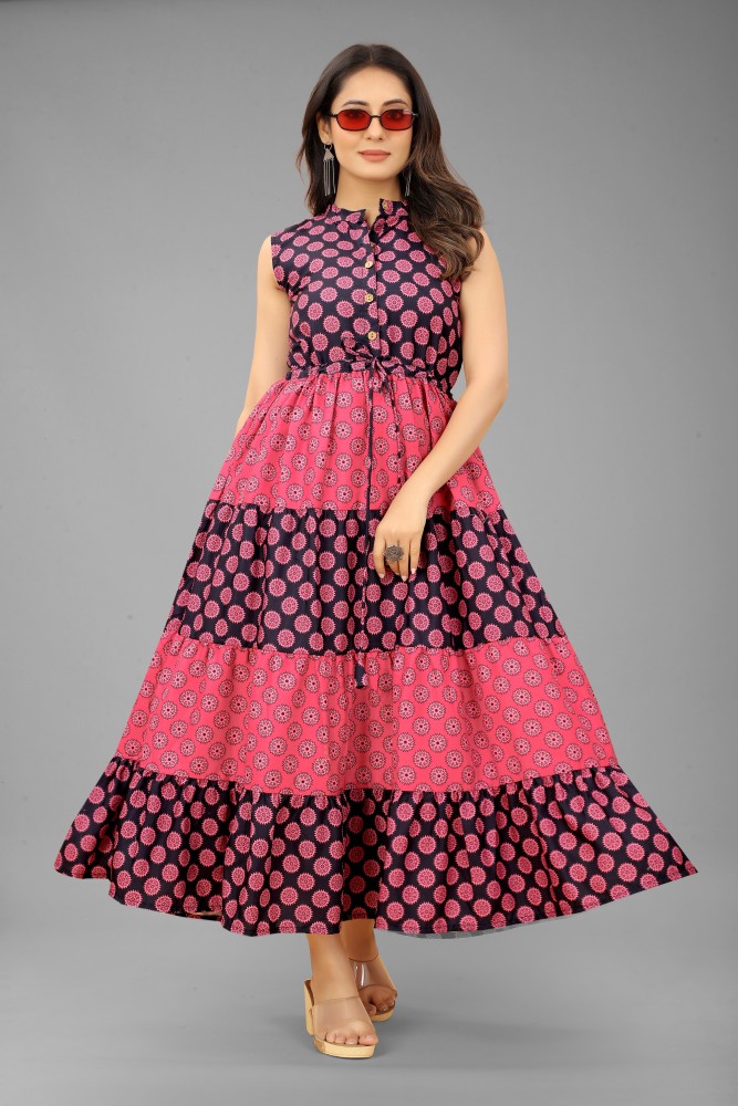 RUHI FASHION Women Gown Pink Dress Buy RUHI FASHION Women Gown Pink Dress Online at Best Prices in India Flipkart