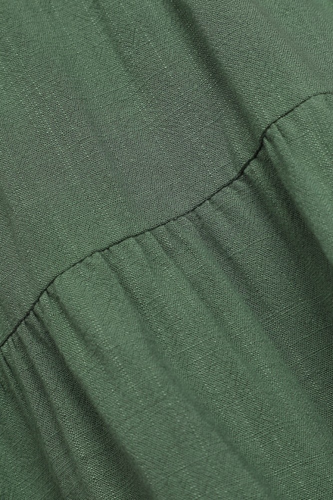 Make a Day of It Green Cutout Tiered Mini Dress