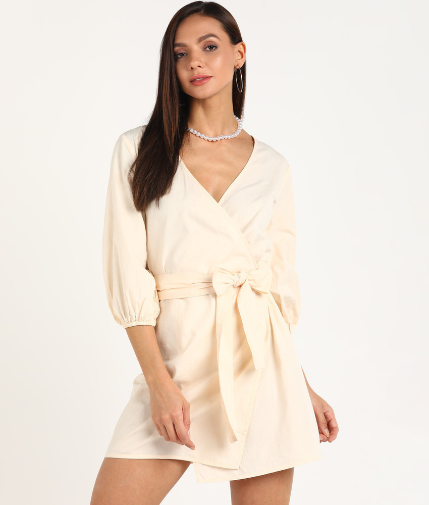 Forever 21 yellow wrap dress online