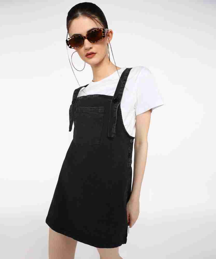 FOREVER 21 Women Pinafore Black Dress Buy FOREVER 21 Women Pinafore Black Dress Online at Best Prices in India Flipkart