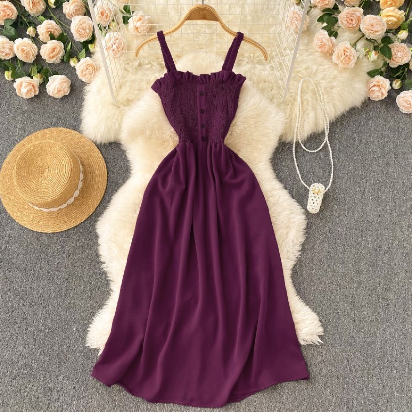 Womens dark purple on sale dress