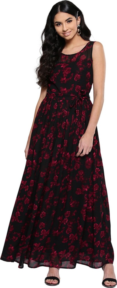 HARPA Women Maxi Black Dress Buy HARPA Women Maxi Black Dress Online at Best Prices in India Flipkart