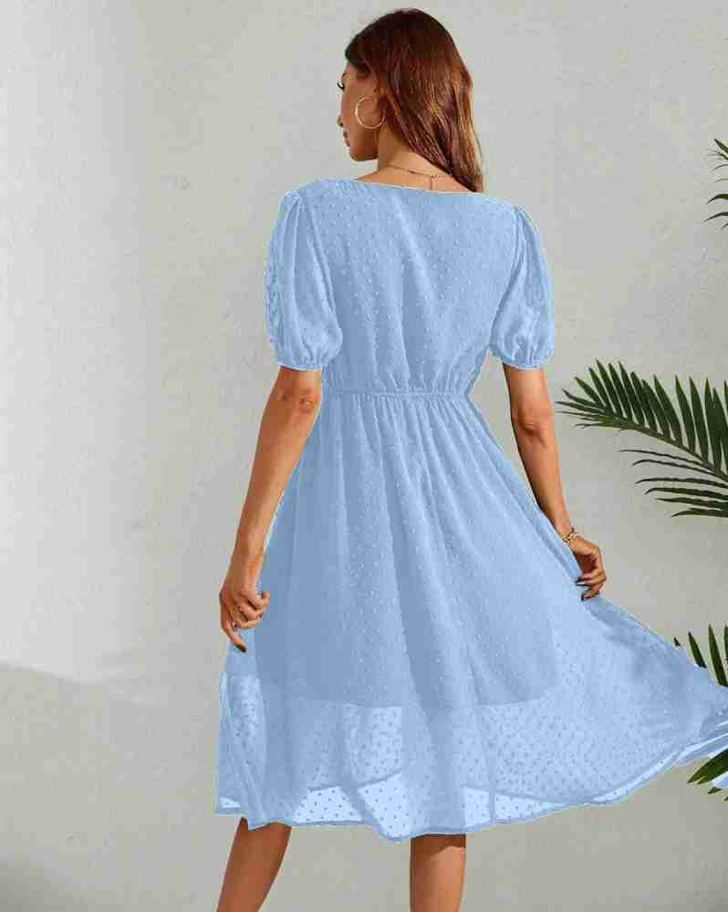 Light blue hot sale casual dress