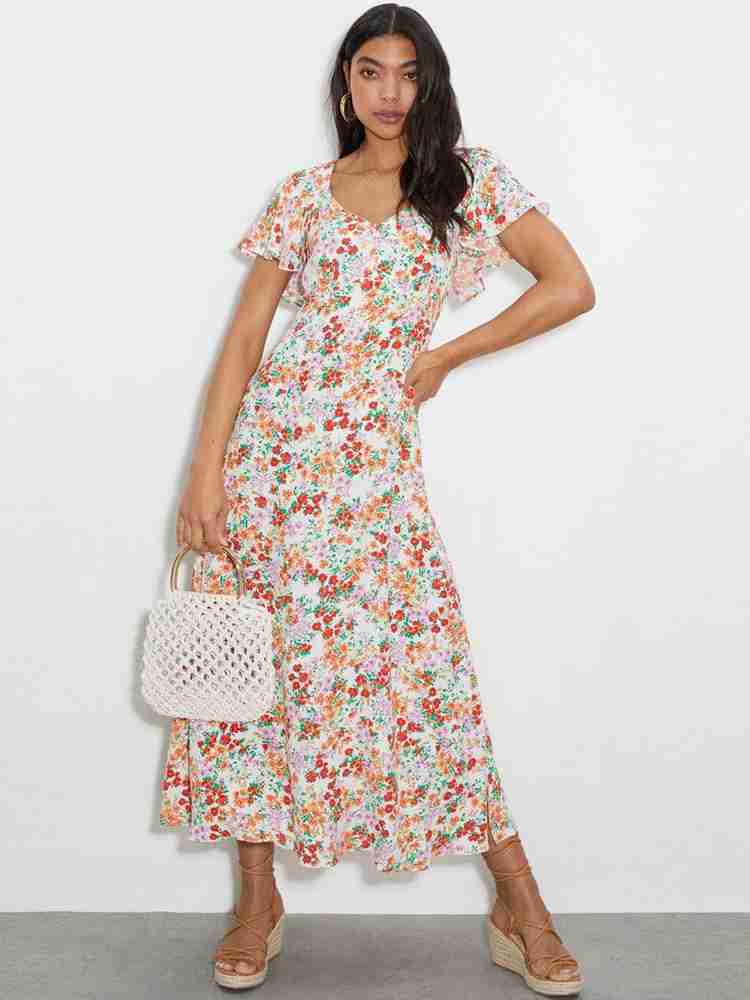 Dorothy perkins white floral dress discount