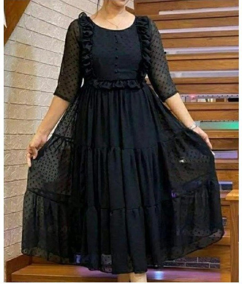 Black colour Dress design 2023  latest Black dress design for girls  black  Frockkurta design Eid  video Dailymotion